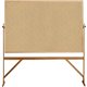 Ghent Reversible Cork Bulletin Board with Wood Frame - 72" (6 ft) Width x 48" (4 ft) Height - Natural Cork Surface - Wood Frame 