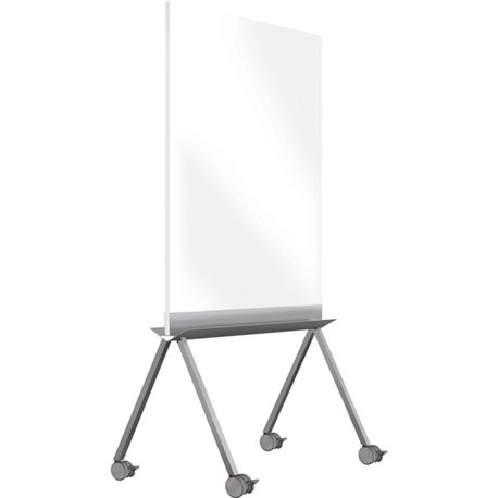 Ghent Roam Mobile Whiteboard - 36" (3 ft) Width x 45" (3.8 ft) Height - White Surface - Satin Aluminum Frame - Rectangle - Verti