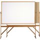 Ghent Reversible Cork Bulletin Board/Whiteboard with Wood Frame - 72" (6 ft) Width x 48" (4 ft) Height - Natural White Cork Surf