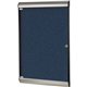 Ghent Silhouette Enclosed with 195 Navy Vinyl Tackboard - 42.13" Height x 27.75" Width - Navy Vinyl Surface - Aluminum Frame - 1