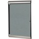 Ghent Silhouette Enclosed with 199 Stone Vinyl Tackboard - 42.13" Height x 27.75" Width - Stone Vinyl Surface - Aluminum Frame -