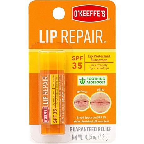 O'Keeffe's SPF 35 Lip Balm - Cream - 0.15 fl oz - For Dry Skin - SPF 35 - Applicable on Lip - Cracked/Scaly Skin, Sunburn - Mois