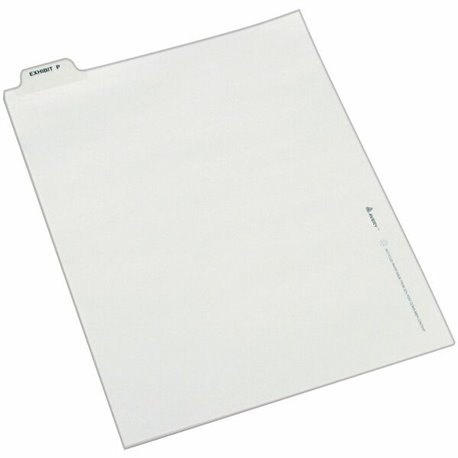 Avery Individual Bottom Tab Legal Dividers - 25 x Divider(s) - Bottom Tab(s) - Exhibit P - 1 Tab(s)/Set - 8.5" Divider Width x 1