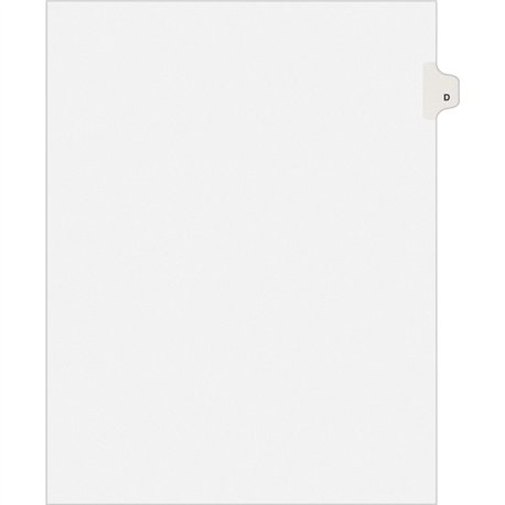 Avery Individual Legal Exhibit Dividers - Avery Style - 25 x Divider(s) - Printed Tab(s) - Character - D - 1 Tab(s)/Set - 8.5" D