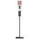 HLS Commercial Floor Stand Sensor Sanitizer Dispenser - Automatic - 1.06 quart Capacity - Support 4 x C Battery - Floor Standing