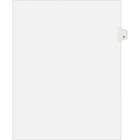 Avery Individual Legal Exhibit Dividers - Avery Style - 25 x Divider(s) - Printed Tab(s) - Character - F - 1 Tab(s)/Set - 8.5" D