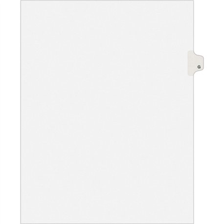 Avery Individual Legal Exhibit Dividers - Avery Style - 25 x Divider(s) - Printed Tab(s) - Character - G - 1 Tab(s)/Set - 8.5" D
