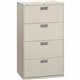 HON Brigade 600 H674 Lateral File - 30" x 18"53.3" - 4 Drawer(s) - Finish: Light Gray