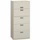 HON Brigade 600 H675 Lateral File - 30" x 18"67" - 5 Drawer(s) - Finish: Light Gray