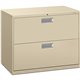 HON Brigade 600 H682 Lateral File - 36" x 18"28.4" - 2 Drawer(s) - Finish: Putty