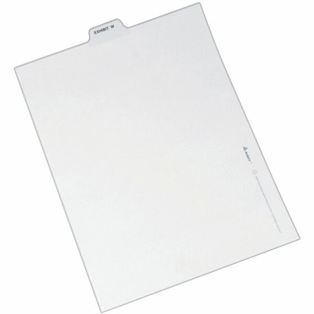 Avery Individual Bottom Tab Legal Dividers - 25 x Divider(s) - Bottom Tab(s) - Exhibit W - 1 Tab(s)/Set - 8.5" Divider Width x 1