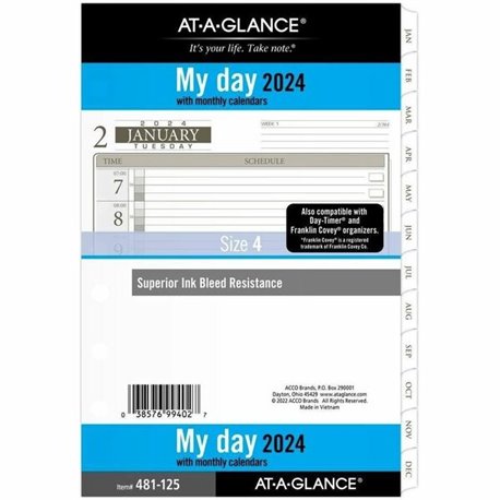 At-A-Glance 2024 Paper Flowers Monthly Desk Pad, Standard, 21 3/4" x 17" - Standard Size - Julian Dates - Monthly - 1 Year - Jan