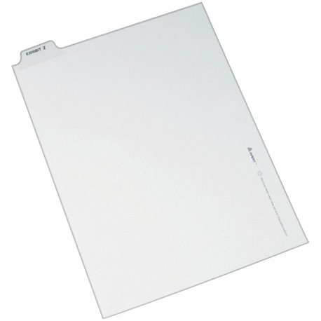 Avery Individual Bottom Tab Legal Dividers - 25 x Divider(s) - Bottom Tab(s) - Exhibit Z - 1 Tab(s)/Set - 8.5" Divider Width x 1