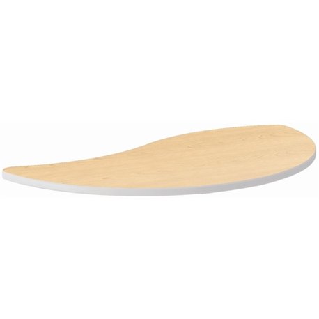 HON Build Series Wisp Shape Tabletop - Wisp Top - 25" to 34" Adjustment x 54" Width x 30" Depth - Natural Maple