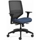 HON Solve Chair - Fabric Seat - Black Mesh Back - Black Frame - Mid Back - Midnight