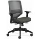 HON Solve Task Chair - Ink Foam Seat - Charcoal Mesh Back - Black Frame - Mid Back - 5-star Base - Armrest - 1 Each