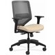 HON Solve Chair - Fabric Seat - Charcoal Back - Black Frame - Mid Back - Putty