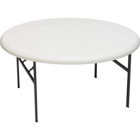 Iceberg IndestrucTable TOO 1200 Series Round Folding Table - For - Table TopRound Top - Four Leg Base - 600 lb Capacity x 1" Tab