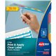 Avery(R) 5 Tab Plastic Dividers for 3 Ring Binder, Easy Print & Apply Clear Label Strip, Index Maker(R) Customizable Multicolor 