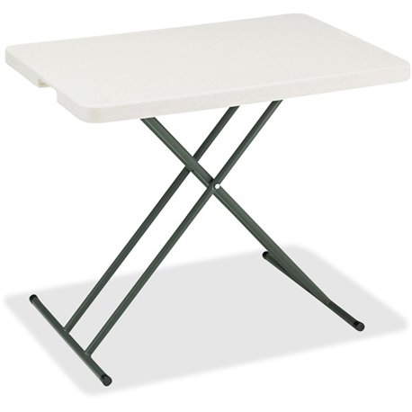 Iceberg IndestrucTable TOO 1200 Series Adjustable Personal Folding Table - For - Table TopRectangle Top - 25 lb Capacity - Heigh