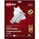Avery Stretchable T-Shirt Transfers - Letter - 8 1/2" x 11" - Matte - 5 / Pack - Crack Resistant, Fade Resistant, Washable - Cle