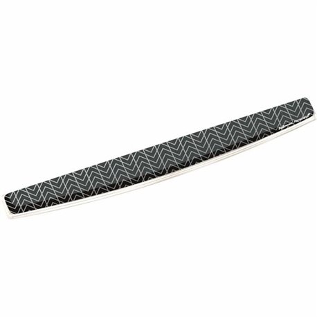 Fellowes Photo Gel Keyboard Wrist Rest with Microban - Black Chevron - Chevron - 0.75" x 18.56" x 2.31" Dimension - Black, White