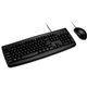 Kensington Pro Fit Washable Wired Desktop Set - USB Cable Keyboard - 104 Key - USB Cable Mouse - Optical - 1600 dpi - 3 Button -