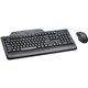 Kensington Pro Fit Media Wireless Desktop Set - USB Wireless RF 2.40 GHz Keyboard - English, French - Black - USB Wireless RF Mo