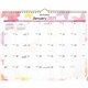 At-A-Glance WatercolorsWall Calendar - Medium Size - Julian Dates - Monthly - 12 Month - January 2025 - December 2025 - 1 Month 