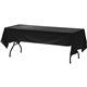 Genuine Joe Plastic Table Covers - 108" Length x 54" Width - Plastic - Black - 6 / Pack