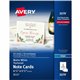 Avery Note Card - 6 / Carton - Textured - White