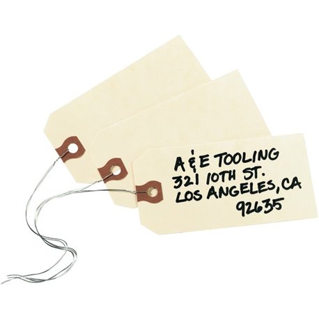 Avery Shipping Tags with Wire, 11.5 pt. Stock, 4-1/4" x 2-1/8" , 1,000 Manila Hang Tags - 26 - 4.25" Length x 2.12" Width - Rect