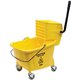 Genuine Joe 35-quart Side Press Mop Bucket & Wringer Combo - 8.75 gal - Caster - 21" x 16" x 14" - Yellow - 1 Each