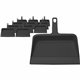 Genuine Joe Heavy-duty Plastic Dust Pan - 12" Wide - Plastic - Black - 12 / Carton