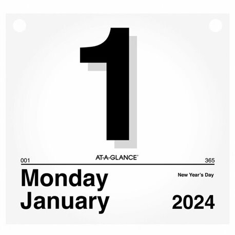 At-A-Glance 3-Month Reference Vertical Wall Calendar - Large Size - Monthly - 14 Month - December 2023 - January 2025 - 3 Month 