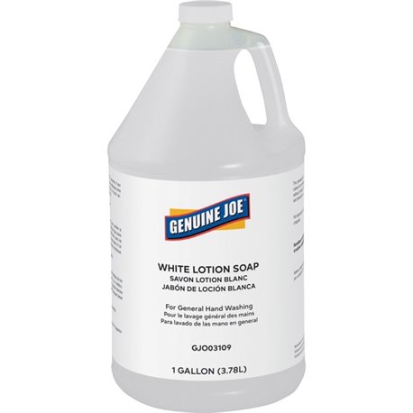 Genuine Joe Lotion Soap - 1 gal (3.8 L) - Grease Remover, Grime Remover, Dirt Remover, Ink Remover, Oil Remover, Carbon Remover 