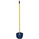 Genuine Joe Microfiber Wedge Complete Mop - MicroFiber Head - Telescopic Handle - 1 Each - Blue