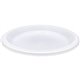 Genuine Joe 10-1/4" Large Plastic Plates - Disposable - 10.3" Diameter - Warm White - Plastic Body - 125 / Pack