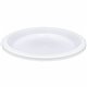 Genuine Joe 9" Reusable Plastic Plates - Serving - Disposable - 9" Diameter - White - Plastic Body - 125 / Pack