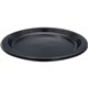 Genuine Joe 9" Round Plastic Plates - Disposable - 9" Diameter - Black - Plastic Body - 125 / Pack