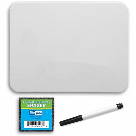 Flipside Magnetic Dry Erase Board Set Class Pack - 9" (0.8 ft) Width x 12" (1 ft) Height - White Surface - Rectangle - Magnetic 