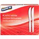 Genuine Joe Heavyweight Disposable Knives - 100/Box - Disposable - White