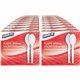 Genuine Joe Heavyweight Disposable Spoons - 100 / Box - 40/Carton - Disposable - White