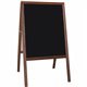 Flipside Stained Black Chalkboard Easel - Stained Black Surface - Hardwood Frame - Rectangle - 1 Each