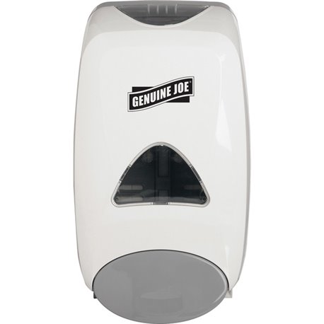 Genuine Joe 1250 ml Foam Soap Dispenser - Manual - 1.32 quart Capacity - Site Window, Soft Push, Sanitary-sealed, Refillable - W