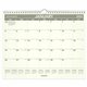 At-A-Glance Recycled Wall Calendar - Medium Size - Julian Dates - Monthly - 12 Month - January 2025 - December 2025 - 1 Month Si