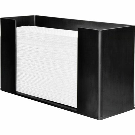 Genuine Joe Folded Paper Towel Dispenser - C Fold, Multifold Dispenser - 6.8" Height x 11.5" Width x 4.1" Depth - Acrylic - Blac