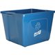 Genuine Joe 14-Gallon Recycling Bin - 14 gal Capacity - Rectangular - Durable, Lightweight - 14.5" Height x 19.5" Width x 15.4" 