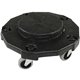 Genuine Joe Round Dolly - 5 Casters - 3" Caster Size - Resin - Black - 1 Each