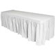 Genuine Joe Nonwoven Table Skirts - 14 ft Length x 29" Width - Adhesive Backing - Polyester - White - 1 Each